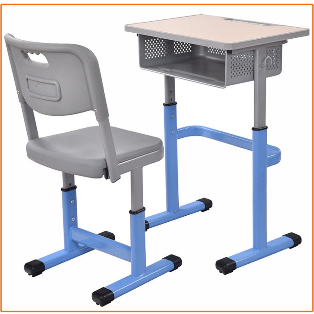 Ensemble de bureau et de chaise simple pour étudiant en classe d'école universitaire