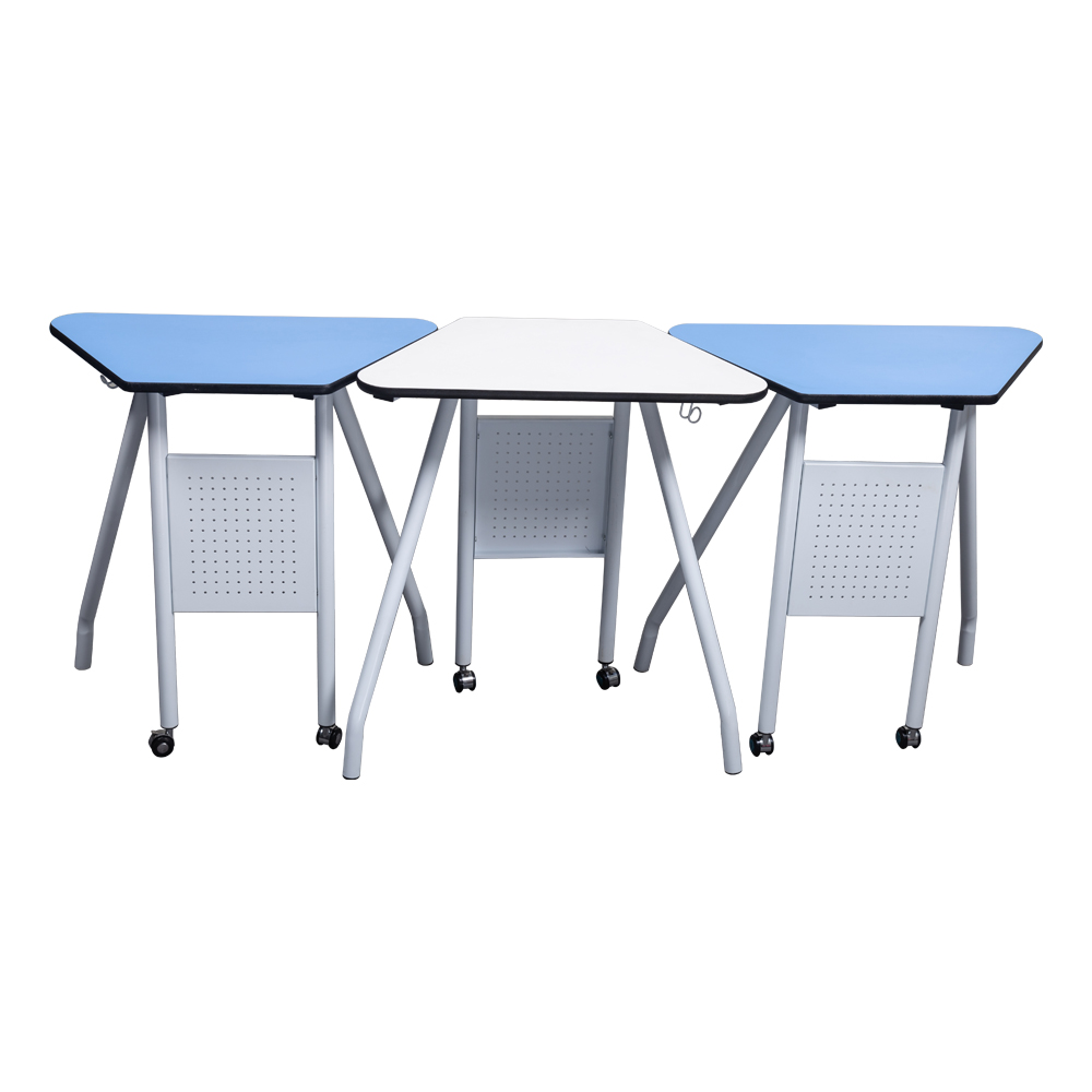 University Modular Trapezoid Student Table And Chair For Classroom