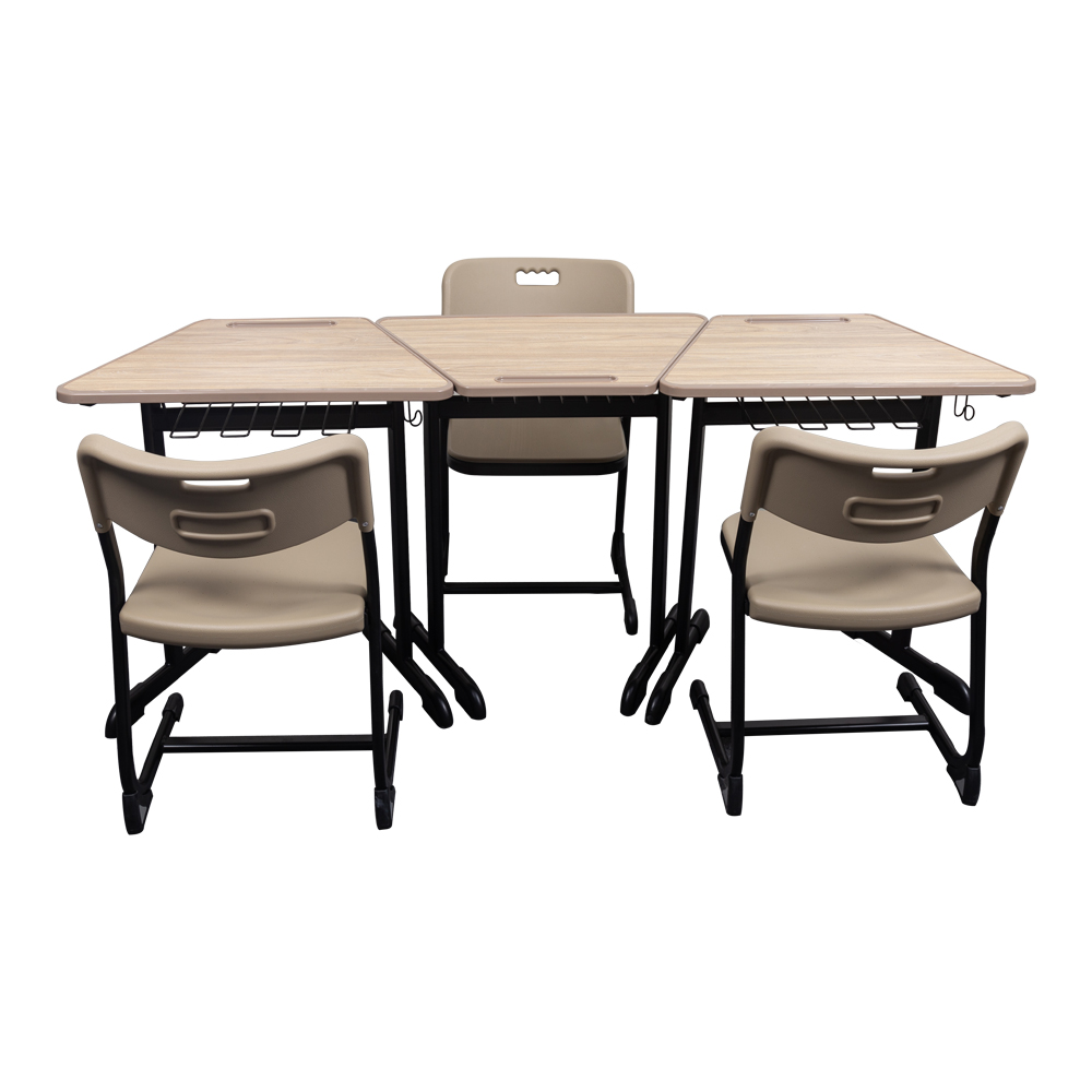 Modern Classroom Furniture University Trapezoid Modular Student Desk And Chair