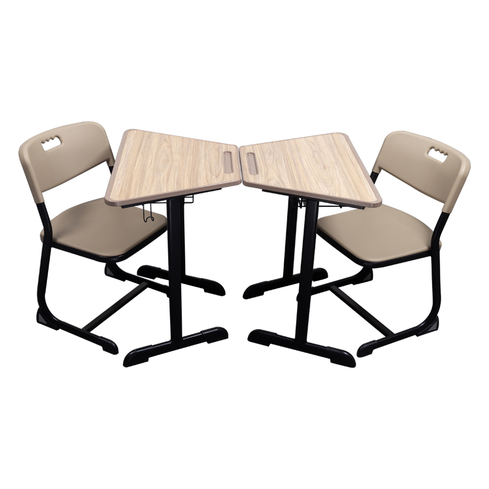 Modern Classroom Furniture University Trapezoid Modular Student Desk And Chair