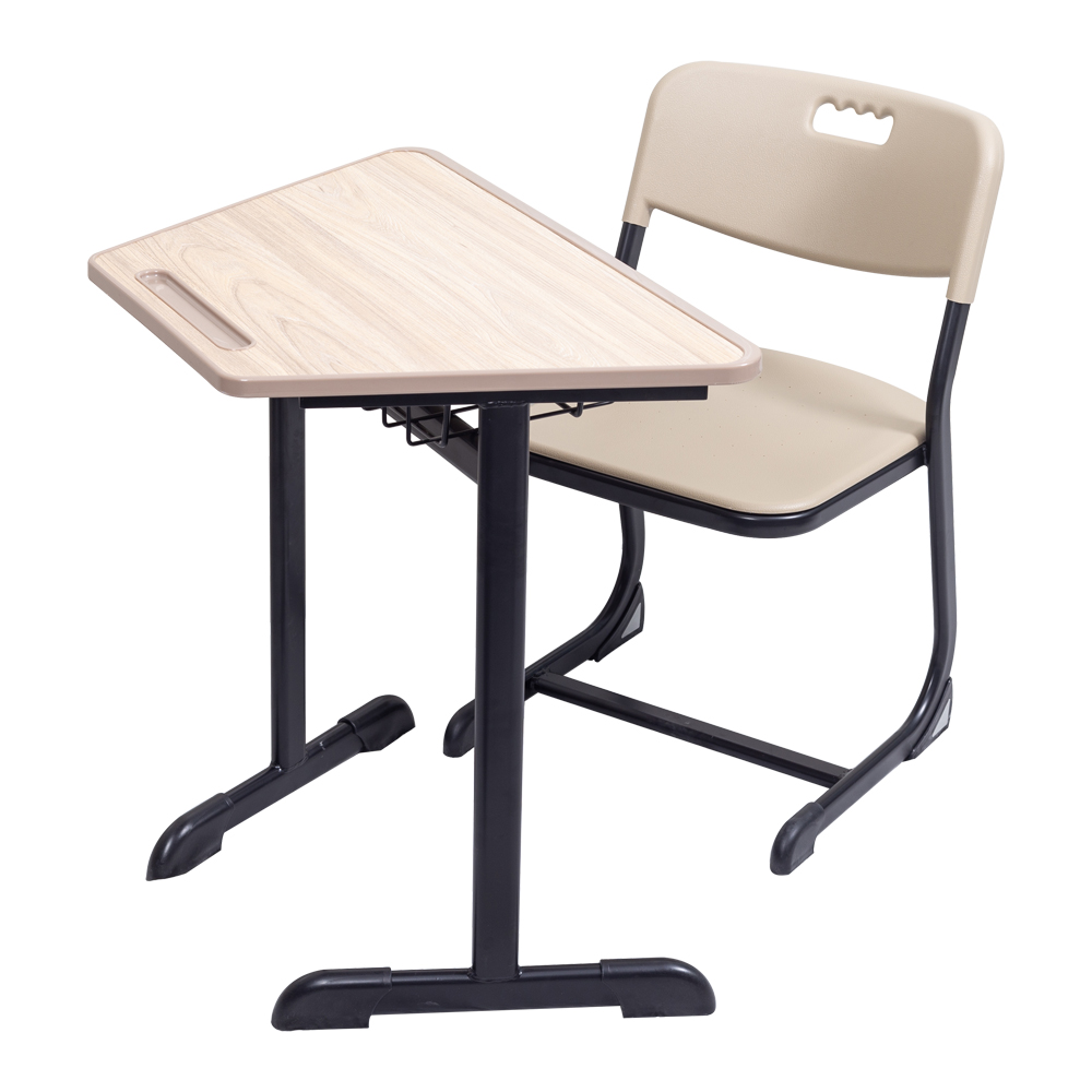 Modern Classroom Furniture University Trapezoid Modular Student Desk And Chair