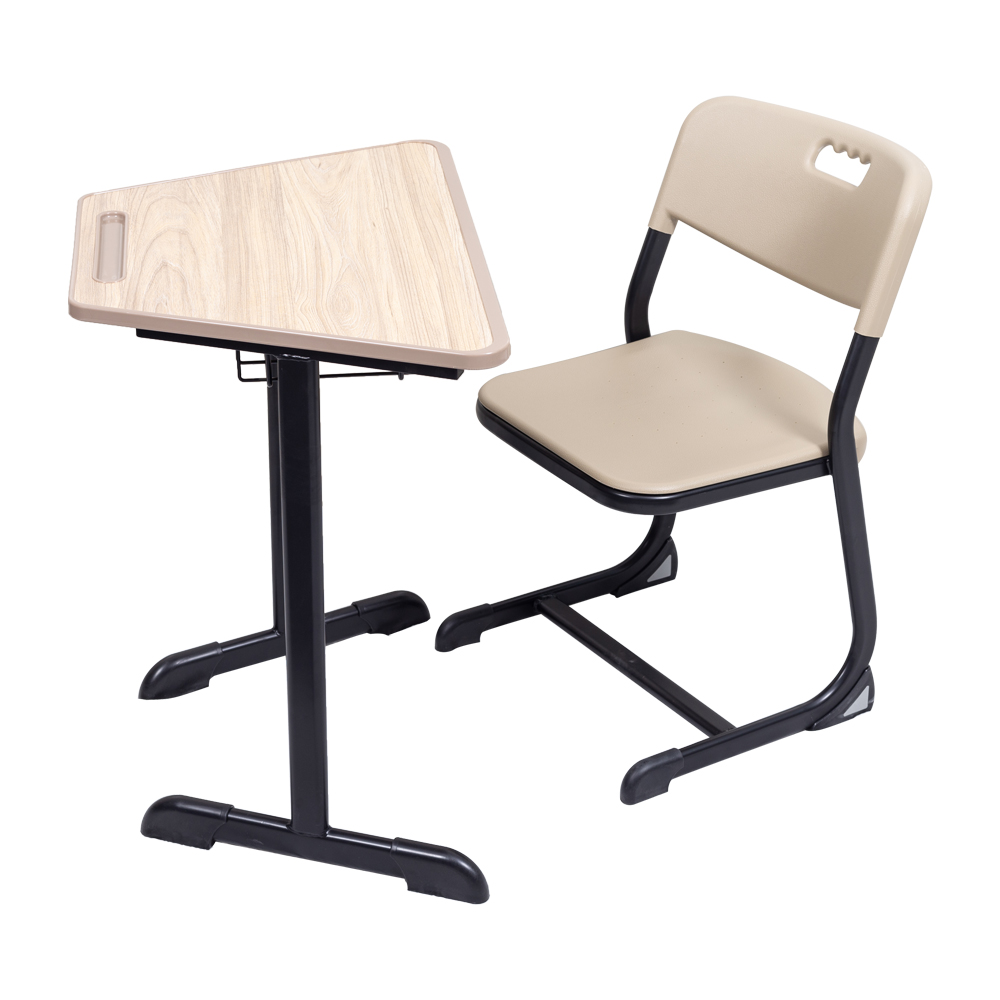 Modern Classroom Furniture University Trapezoid Modular Student Desk And Chair