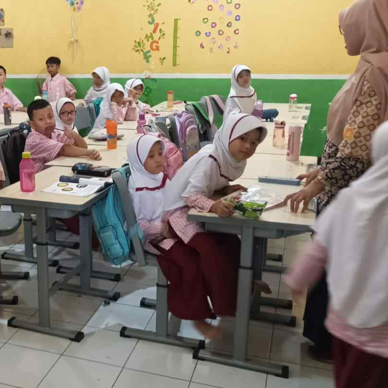 Класний стіл і стілець Delux College в шкільному футлярі Indonesia