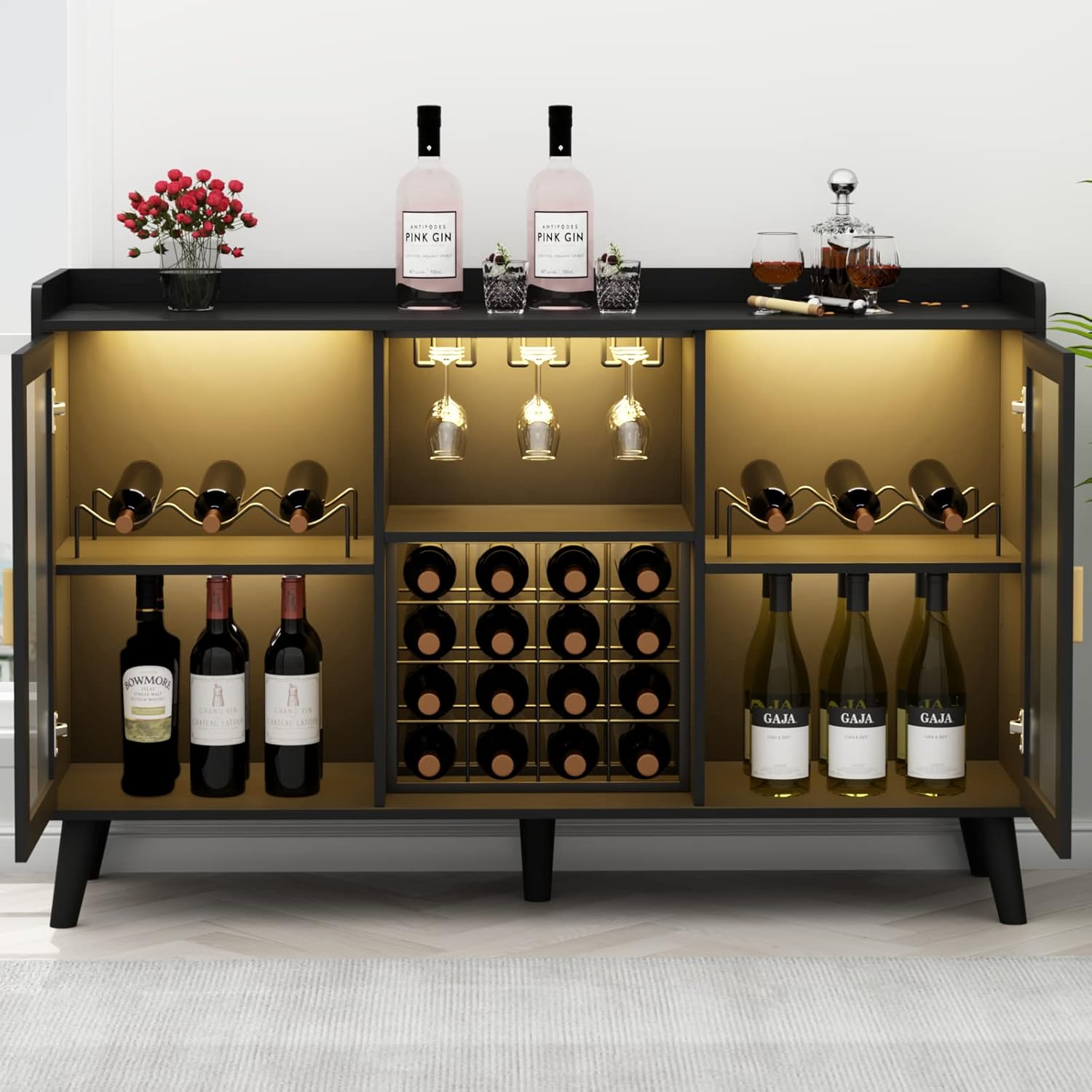 modern LED wine storage cabinet wholesale