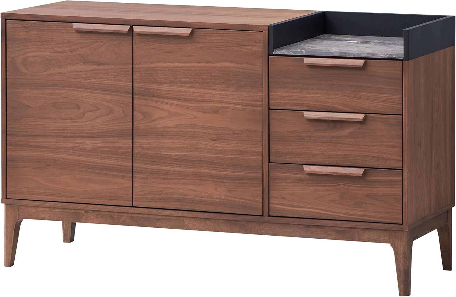 Modern MDF Sideboard Cabinet with Melamine Finish | Customizable Buffet Storage for Dining Room, Living Room & Office