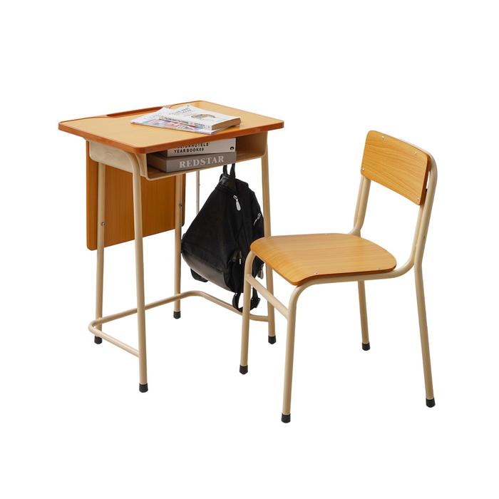 Durable Steel-Wood Student Desk and Chair Set for Schools — Classroom Furniture Supplier for Indonesia Market