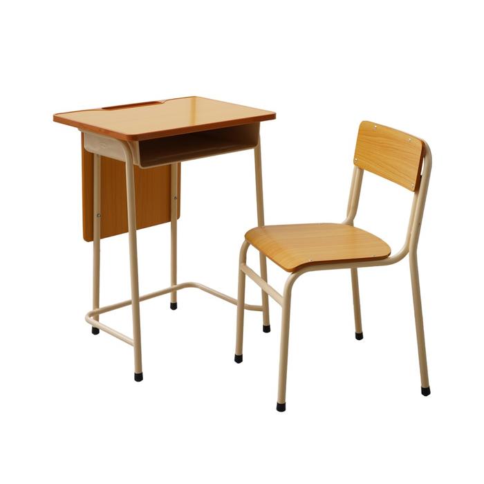 Durable Steel-Wood Student Desk and Chair Set for Schools — Classroom Furniture Supplier for Indonesia Market