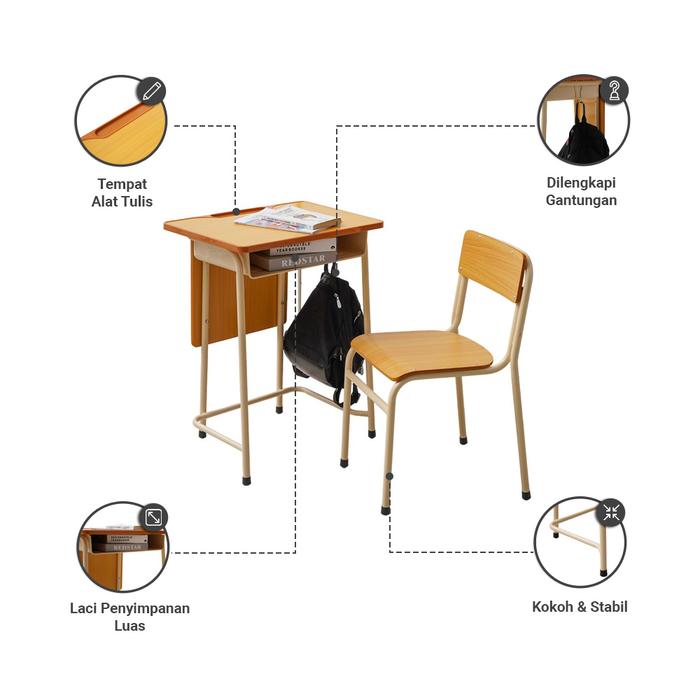 student desk and chair set for classroom