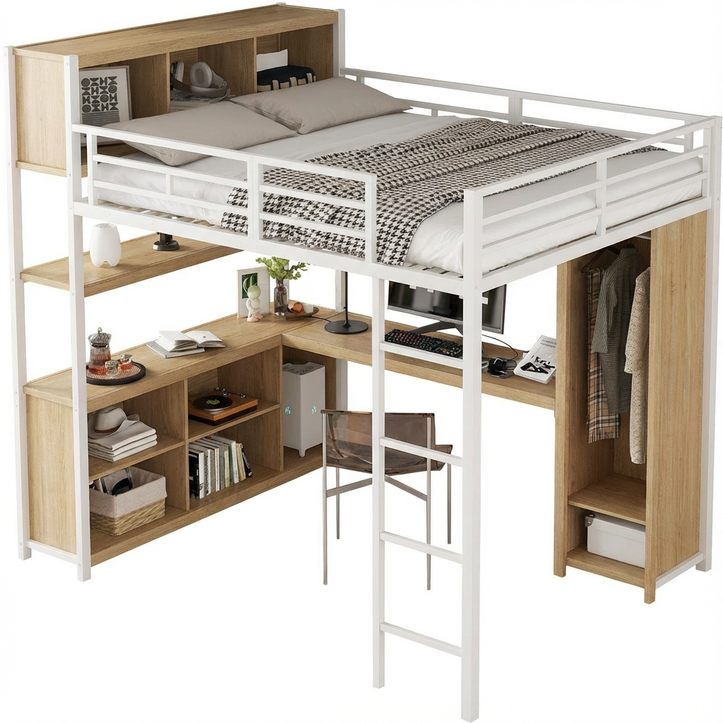 loft bed with desk