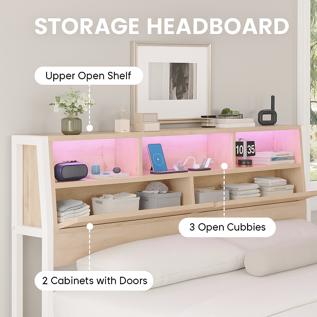 white iron queen bed