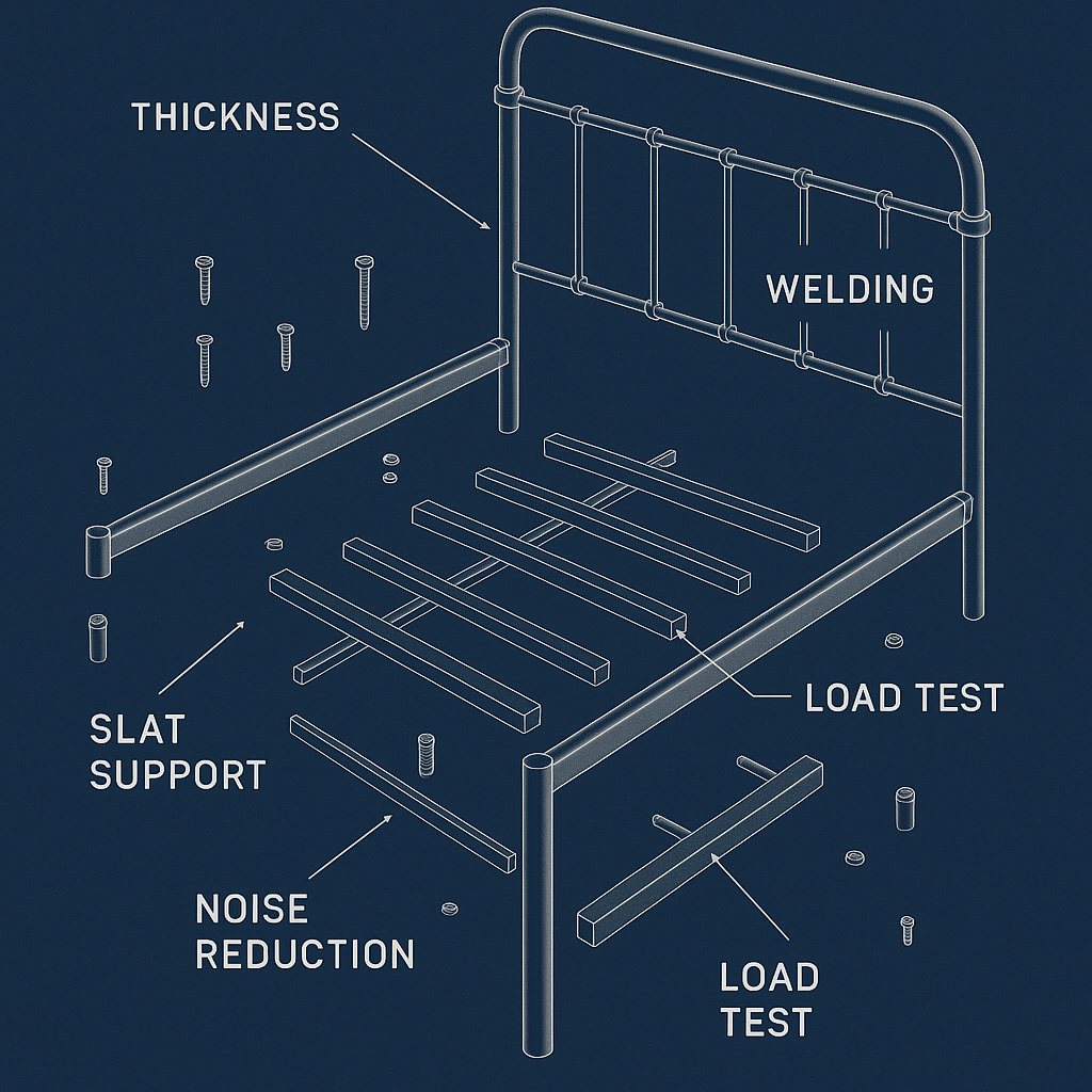Контрольний список довговічності металевих ліжок для імпортерів та онлайн-продавців