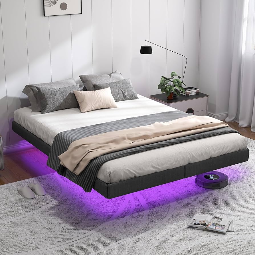 floating full bed frame
