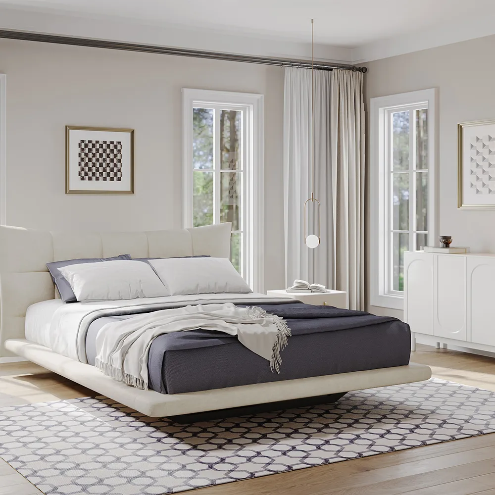 floating bed with led lights