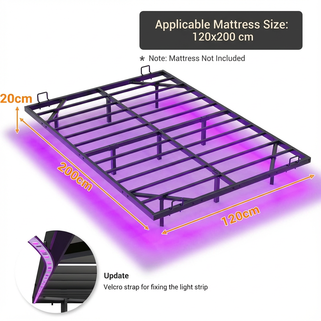 floating double bed frame