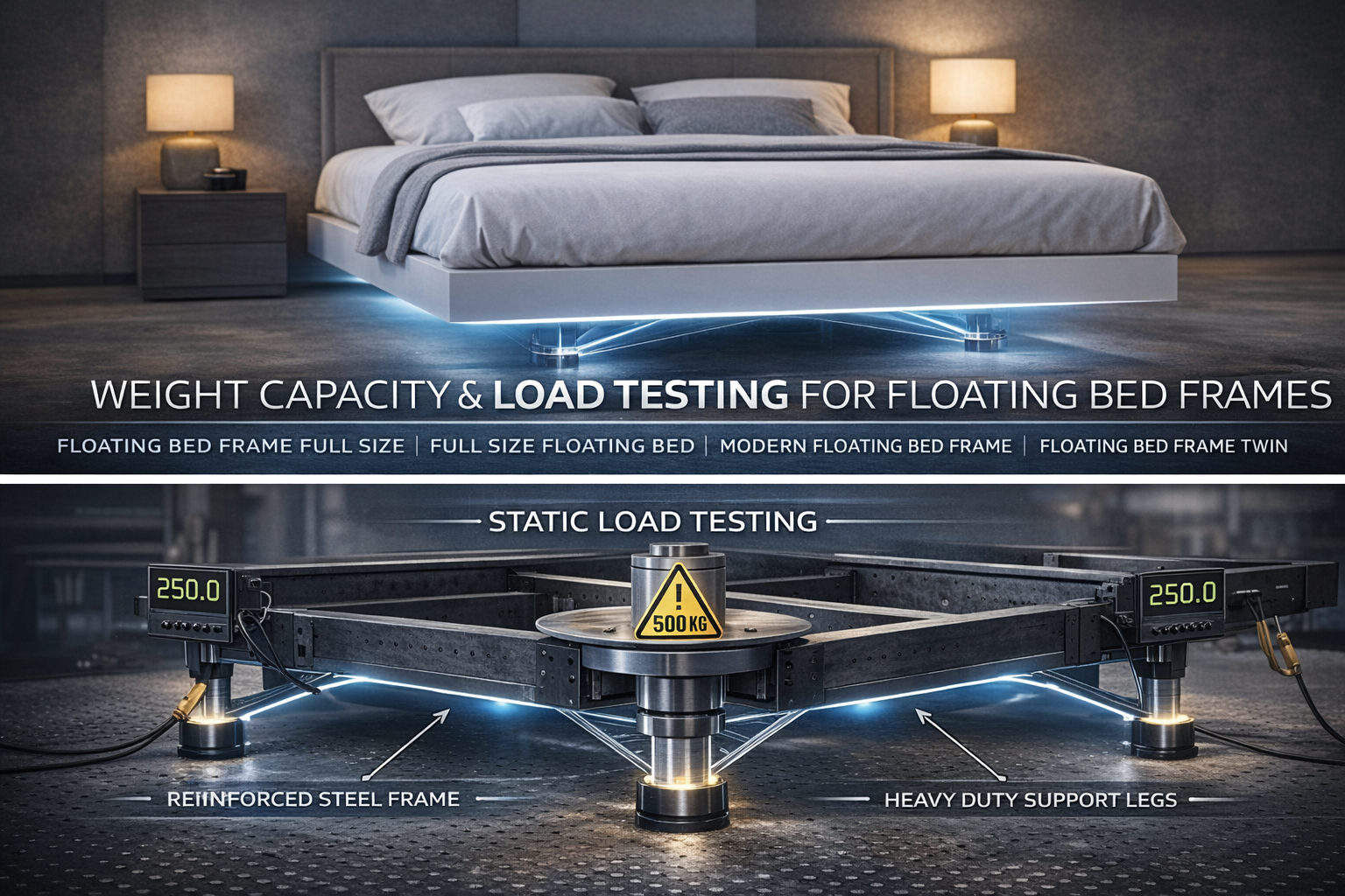 full size floating bed