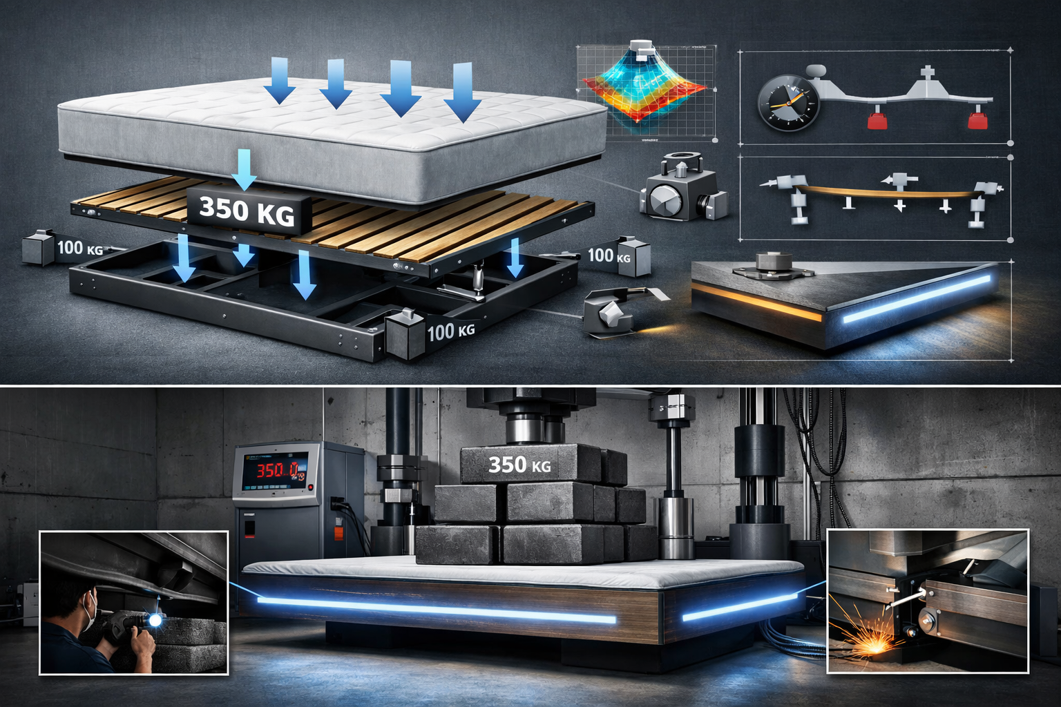 floating bed frame full size