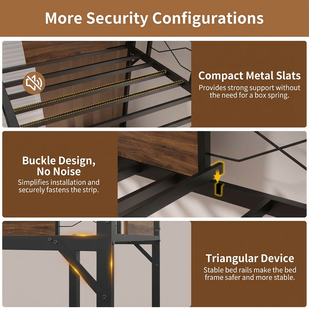 Heavy-Duty Adult Bunk Beds with Loft Bed Frame Options