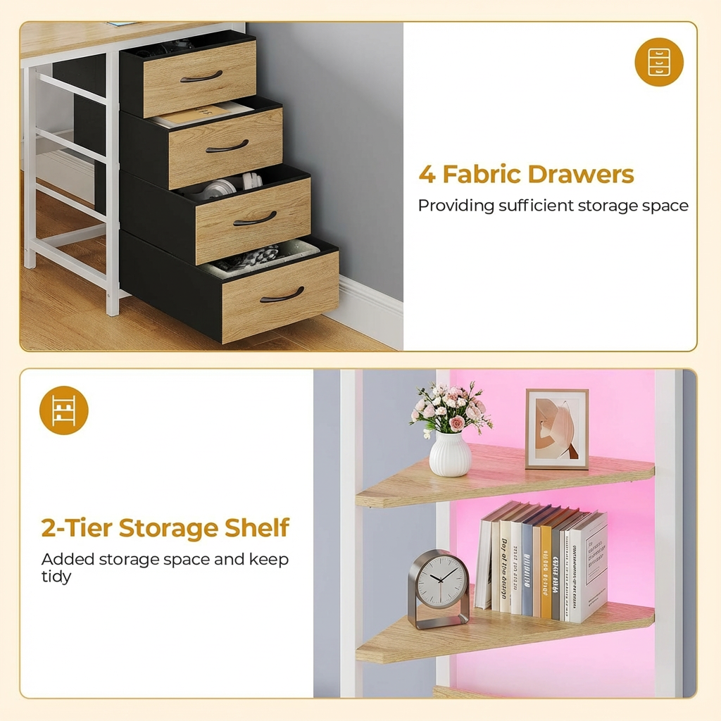 bed with desk underneath