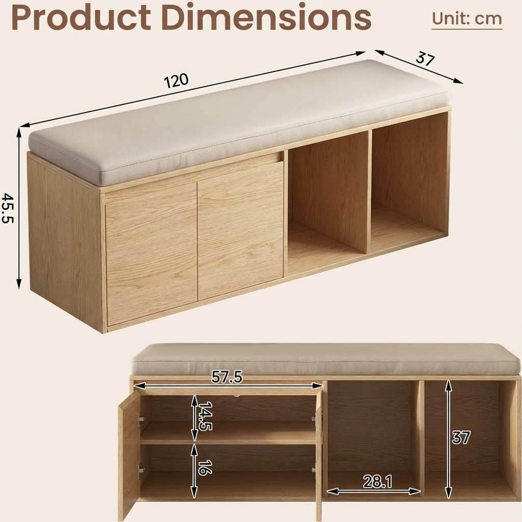 Modern bejárati pad cipőtároló szekrény