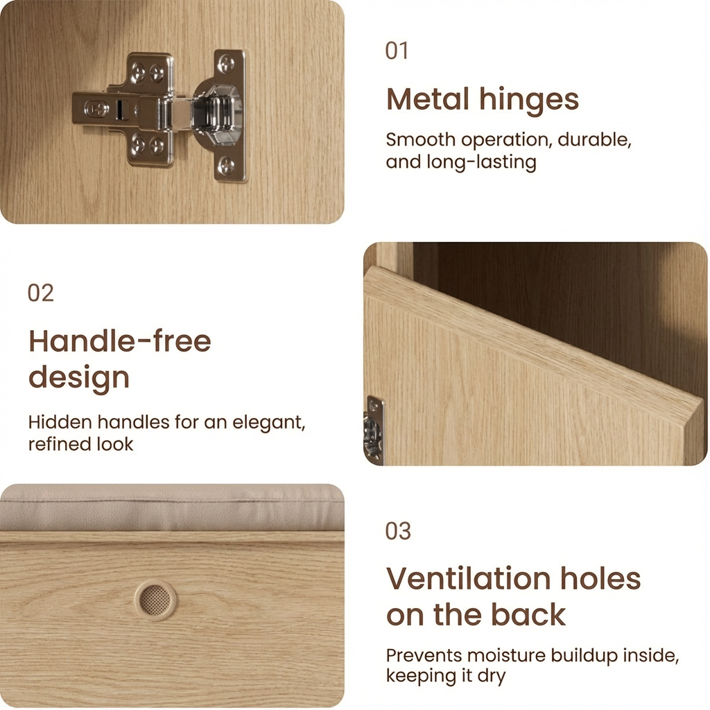 Modern bejárati pad cipőtároló szekrény