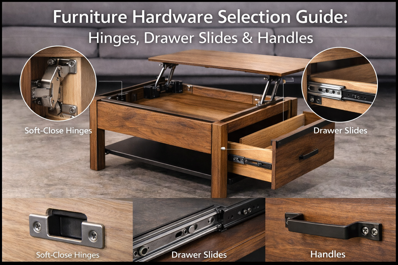 Furniture Hardware Selection Guide: Hinges, Drawer Slides & Handles