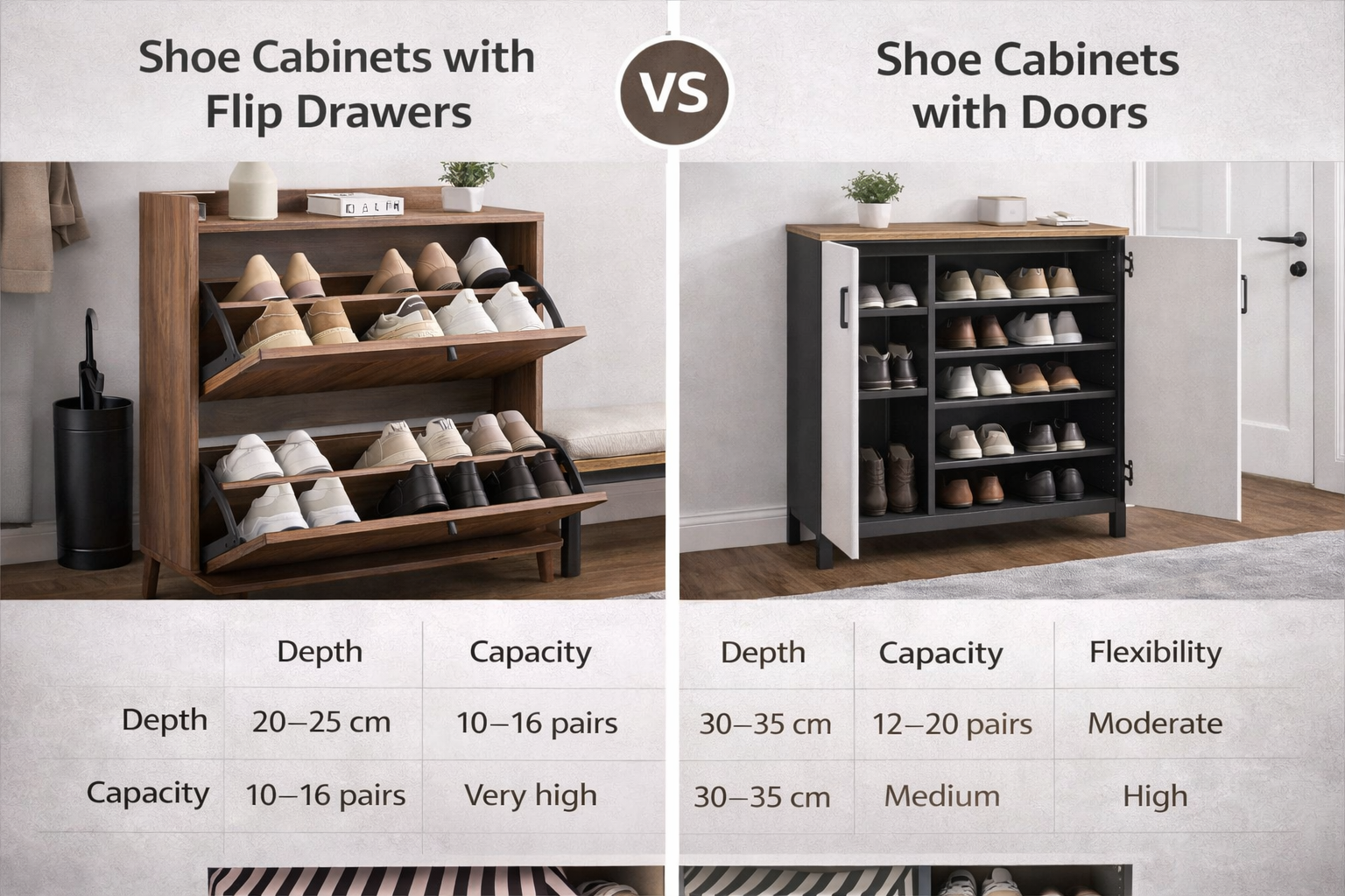 دليل خزانة الأحذية من ايكيا: خزانة تخزين أحذية للمدخل بأبواب