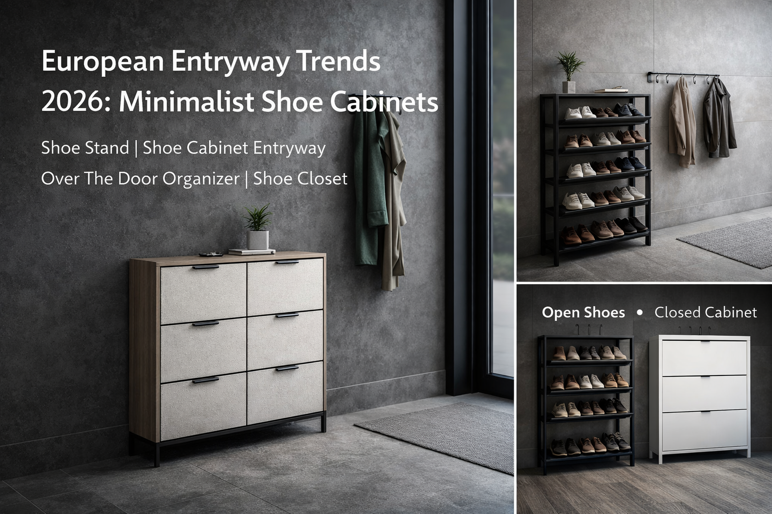 اتجاهات تصميم مداخل المنازل الأوروبية لعام 2026: دليل خزانة الأحذية ذات التصميم البسيط