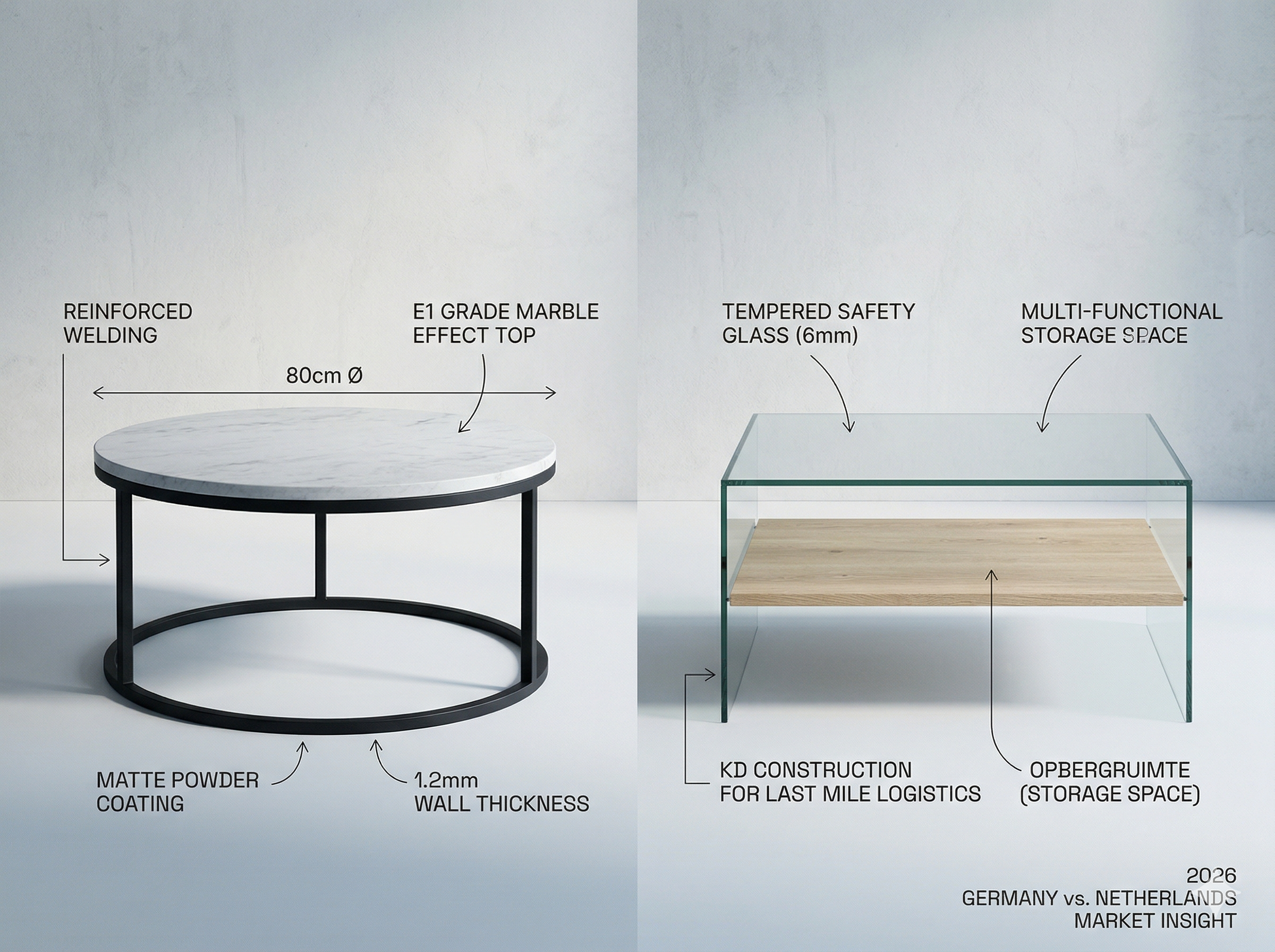 2026 के ट्रेंड्स: स्टोरेज के साथ गोल कॉफी टेबल, ग्लास और मार्बल कॉफी टेबल के स्टाइल