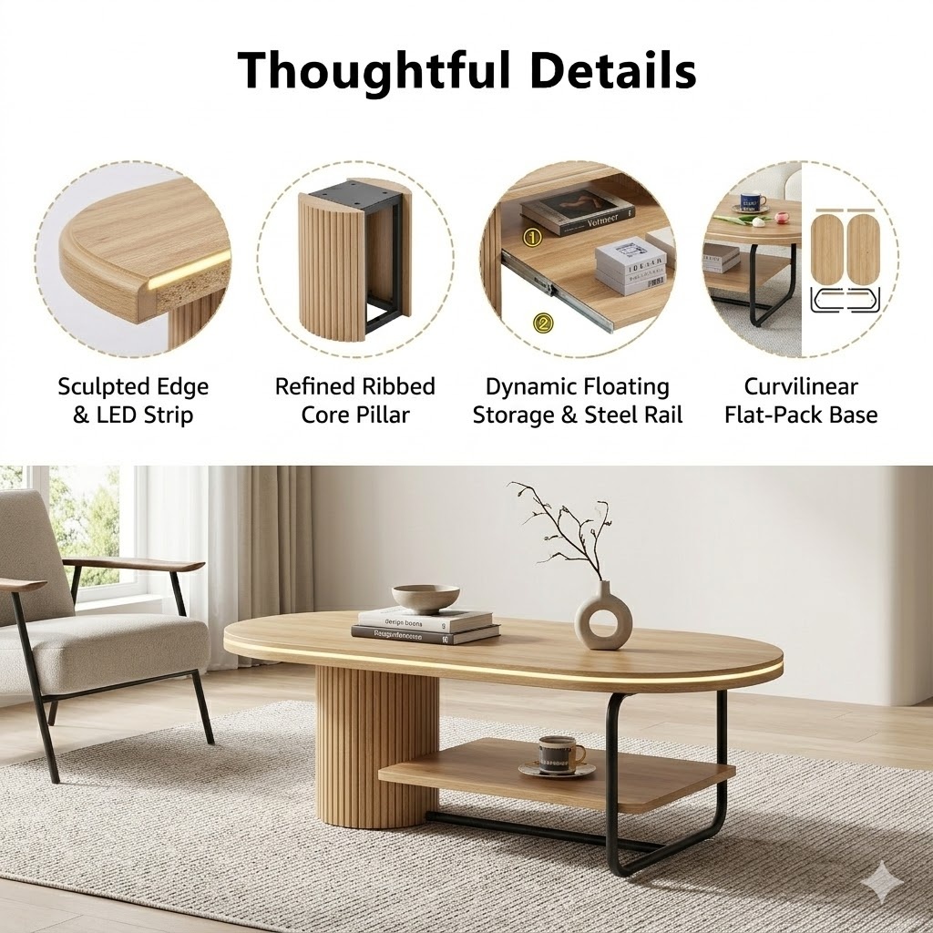 light wood coffee table