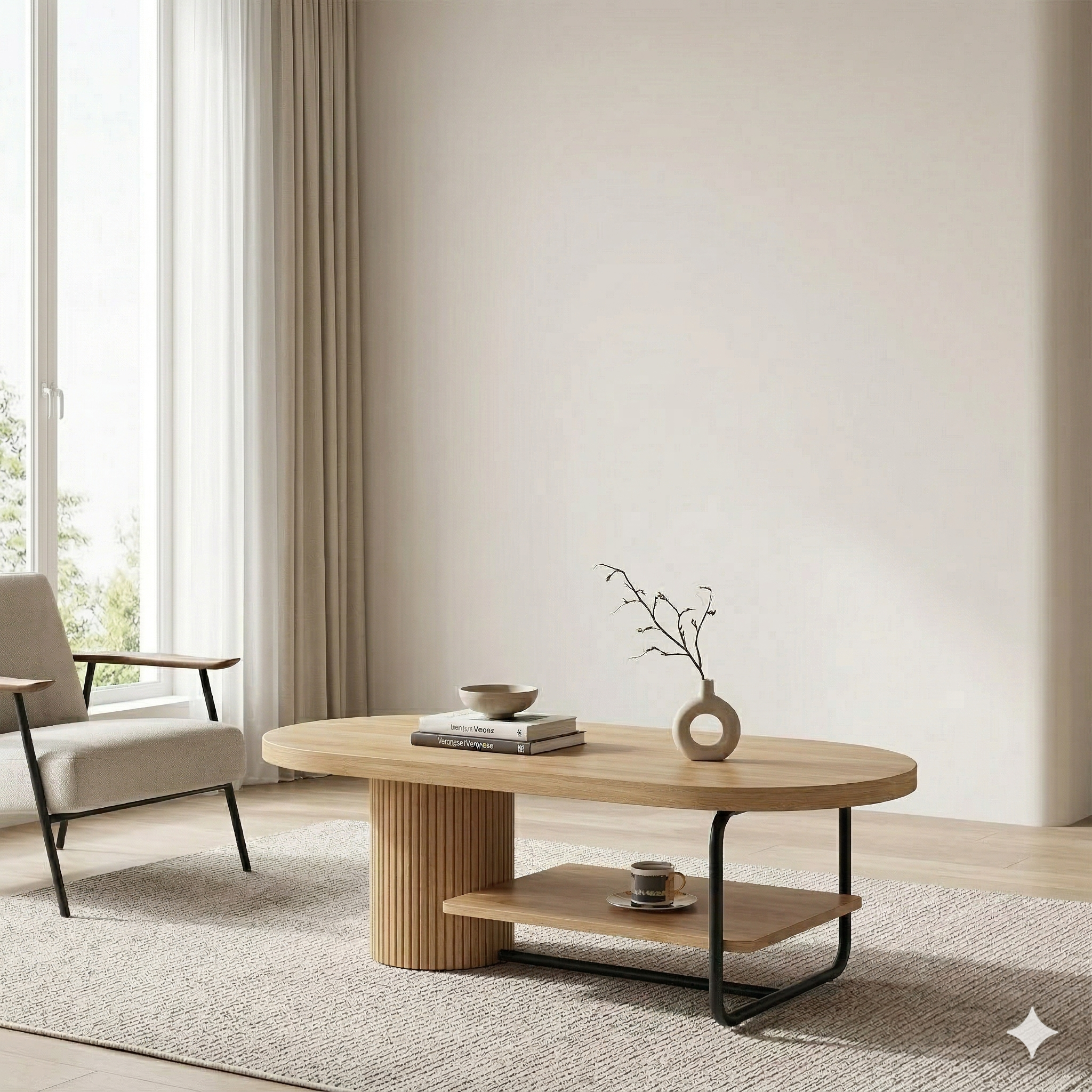 modern round coffee table