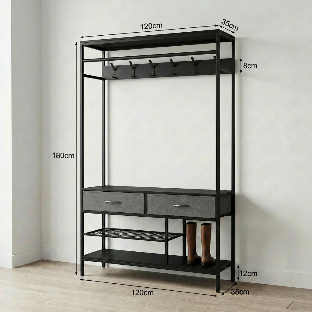 metal shoe rack