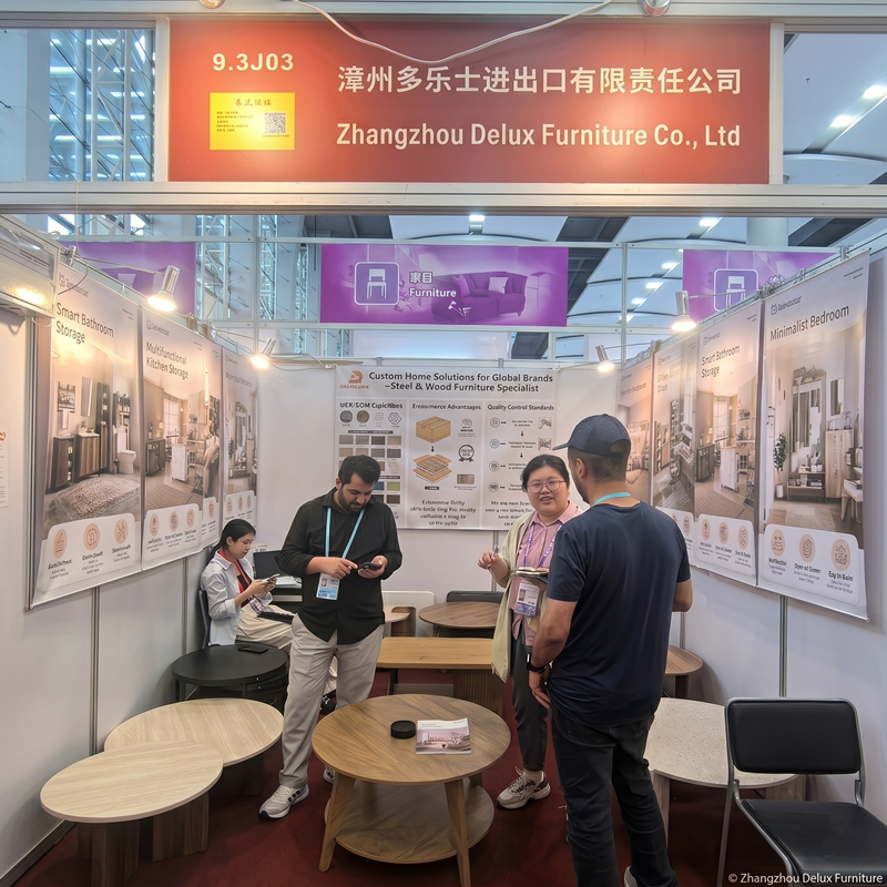Insights from Canton Fair: Trends in Round Wood and Marble Coffee Table Designs