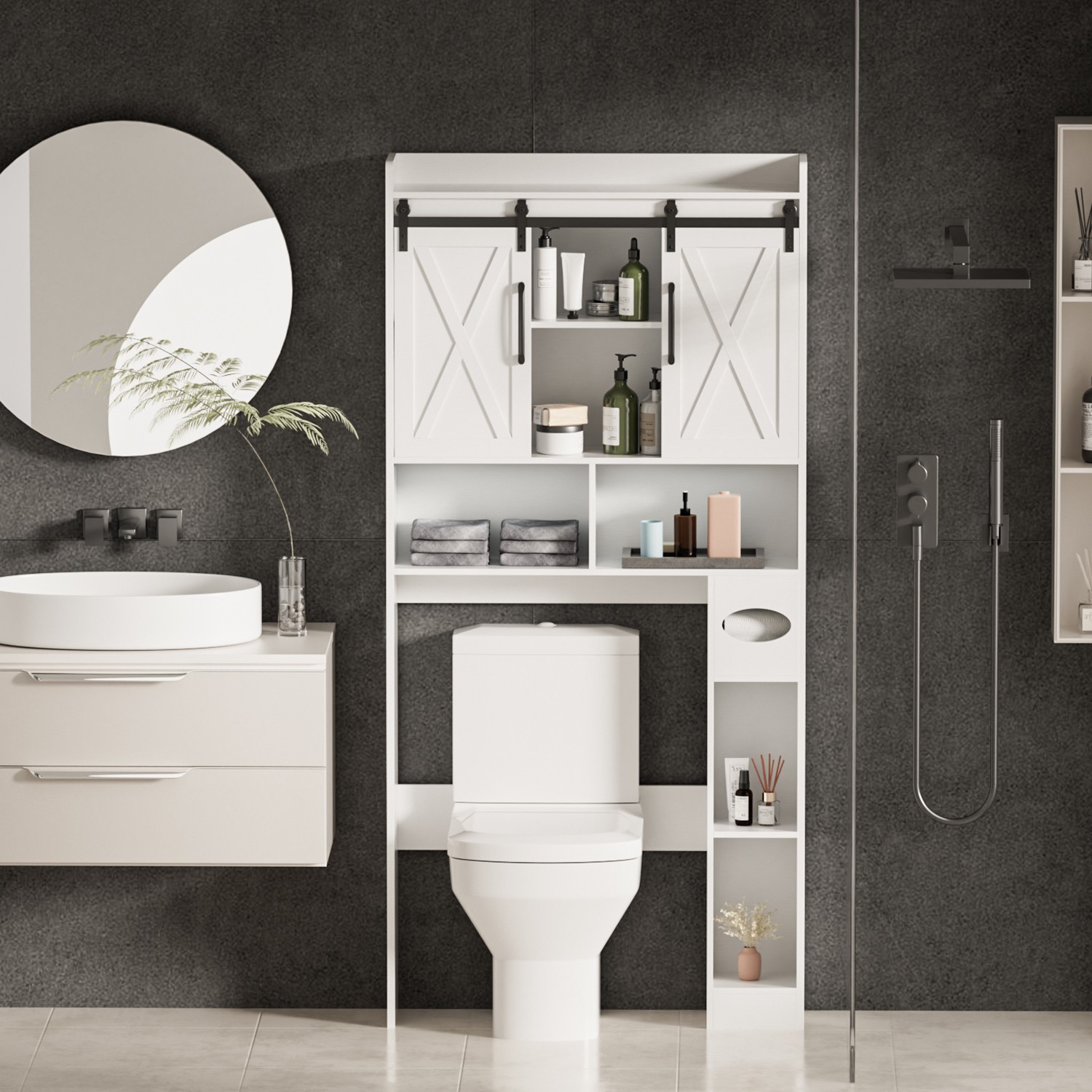 bathroom cabinet over toilet