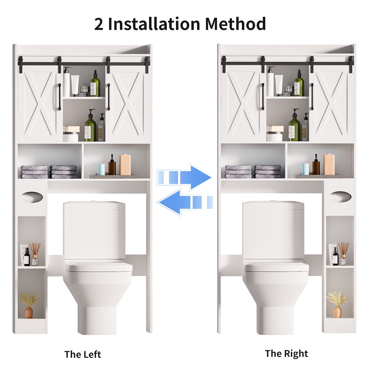 behind toilet storage