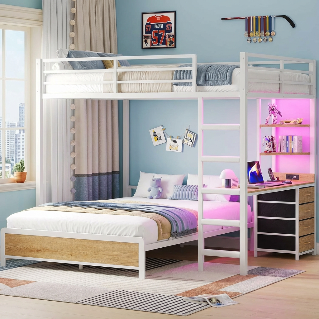 loft bed with desk