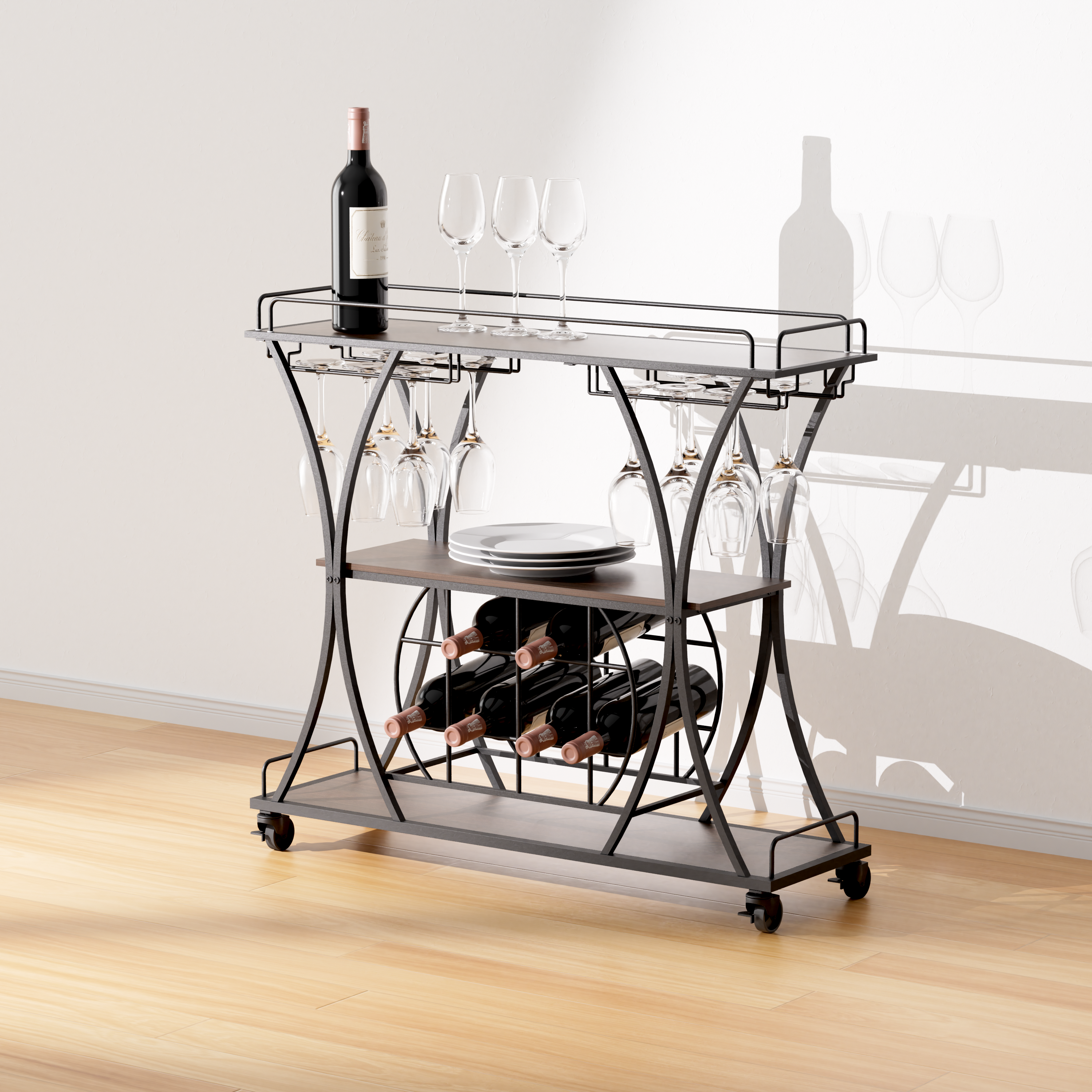 Carro de cocina móvil con ruedas
