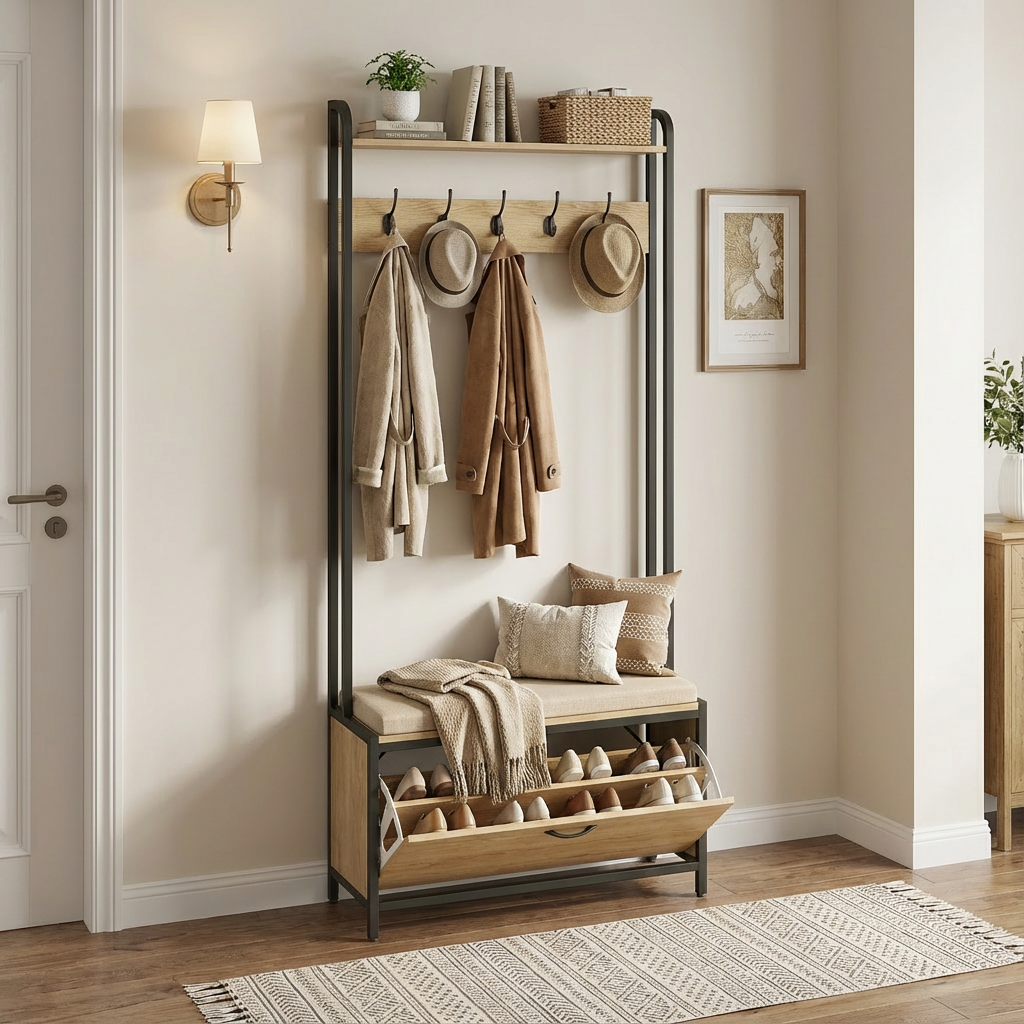 coat rack shoe bench