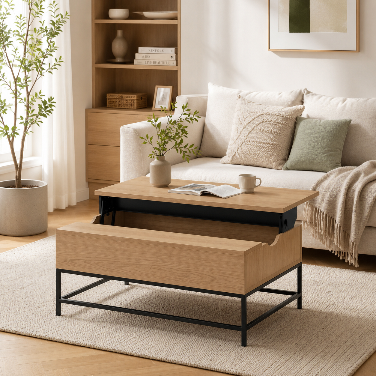 lift top coffee table with storage