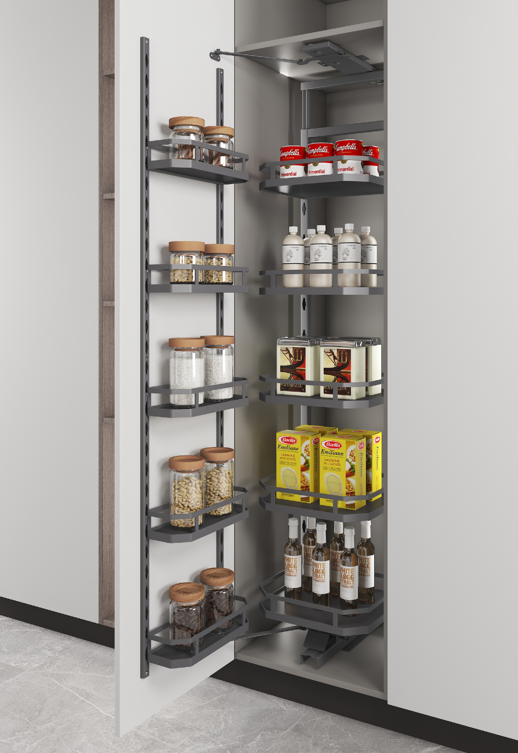Pull Out Drawer Kitchen Food Cabinet