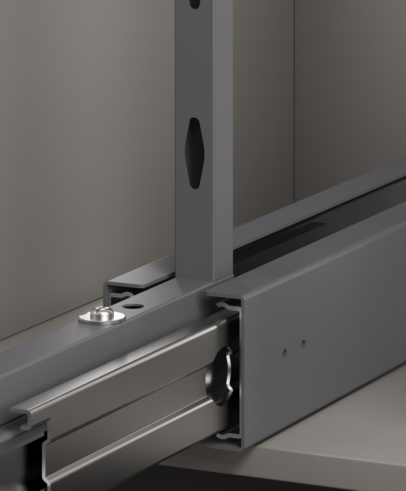 Pull-out system for narrow cabinet