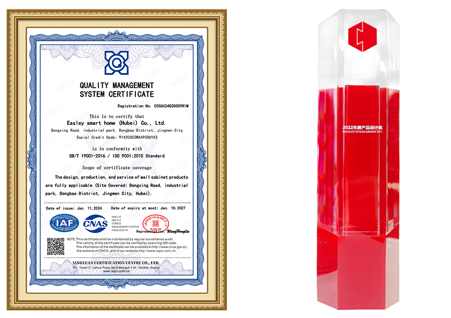 Quality Management System Certificate and Kapok Award