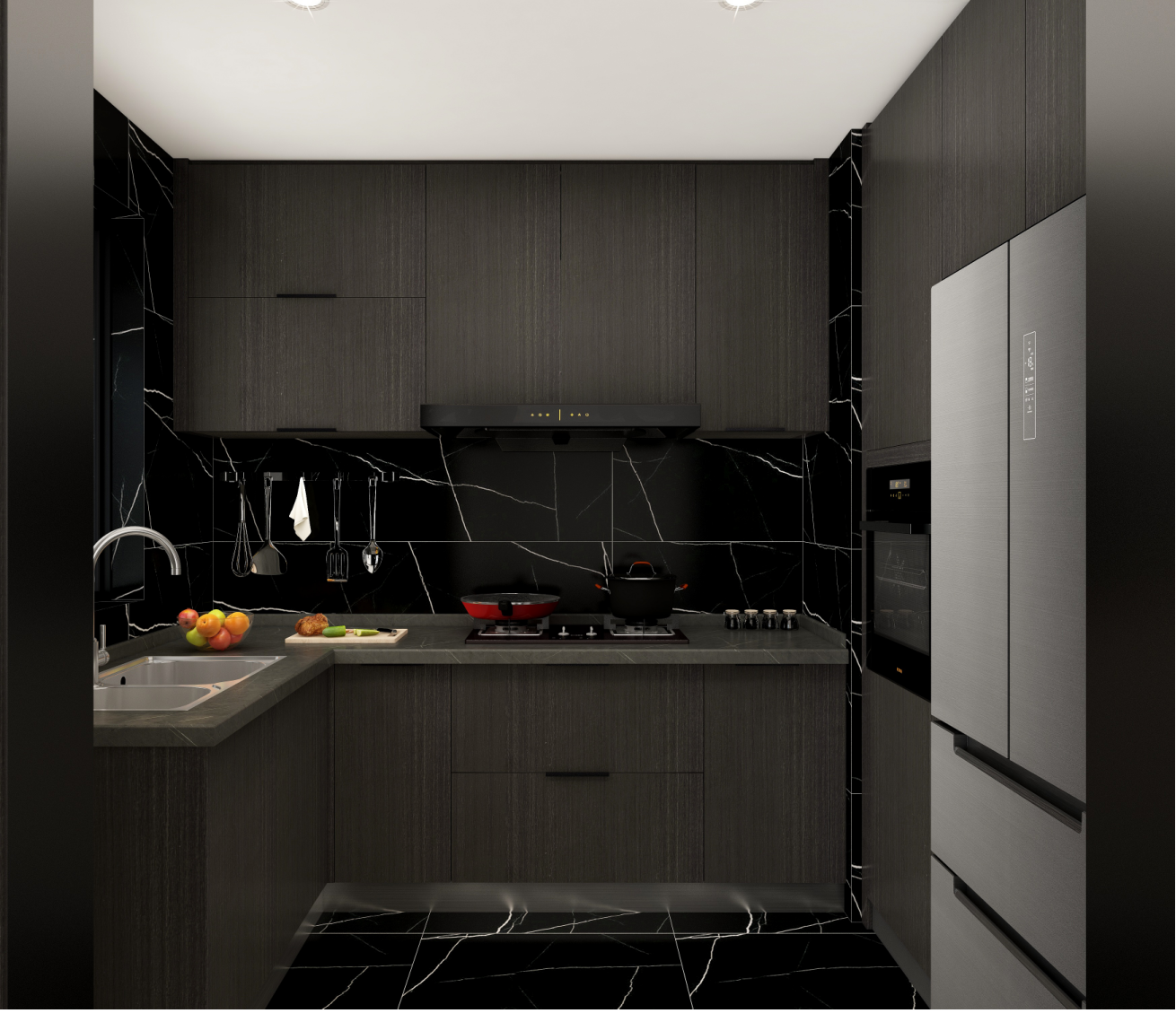 U-shaped kitchen customization