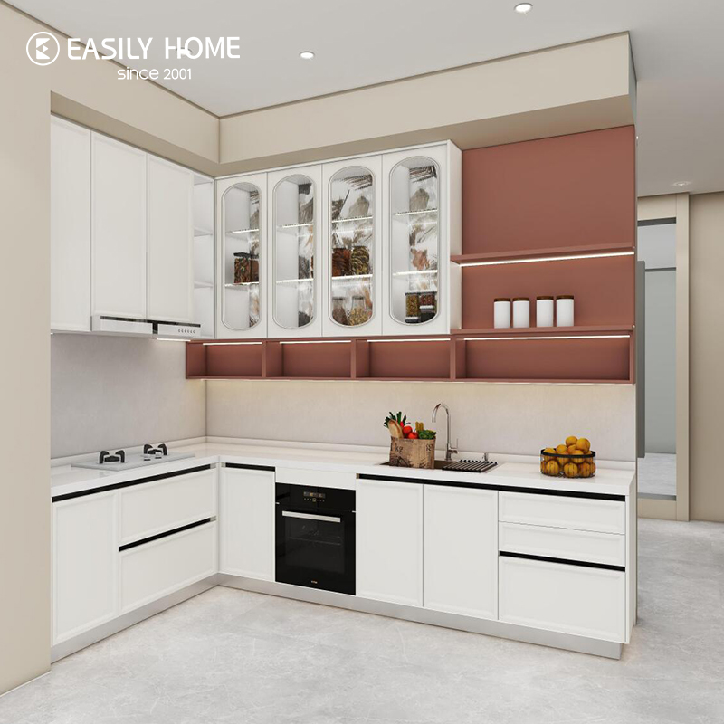 Modern Simple L-shaped Kitchen Cabinets