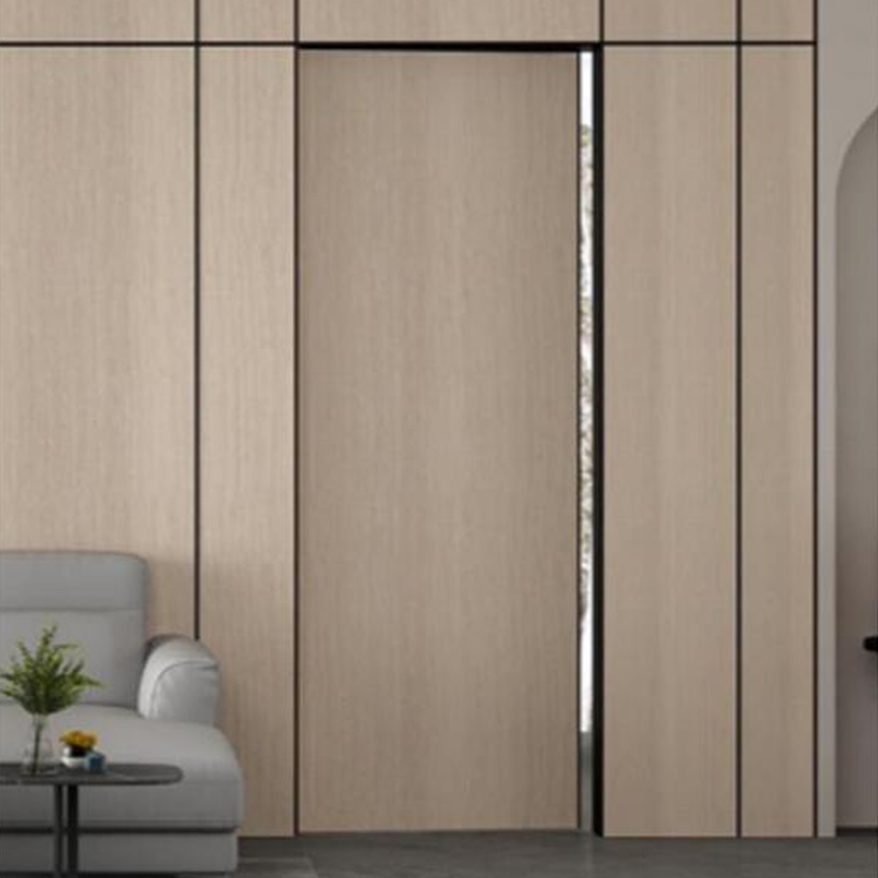 Simple Wooden Door Set Interior Space