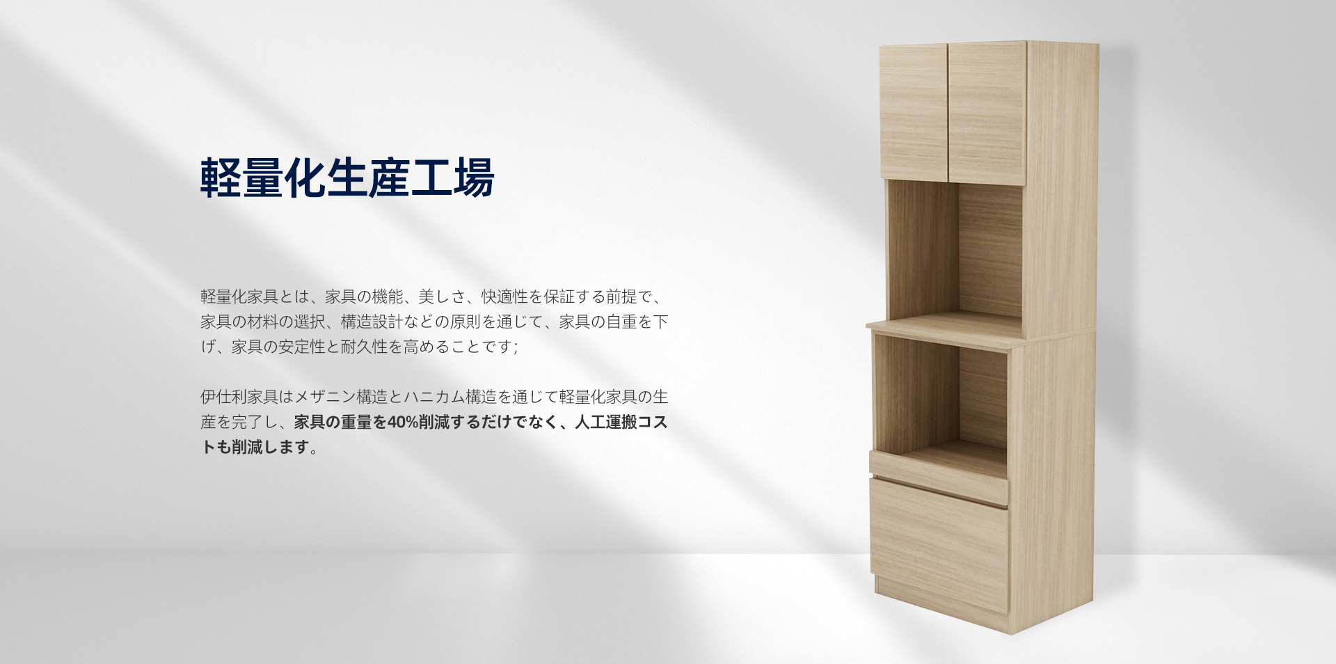 Lightweight furniture factory