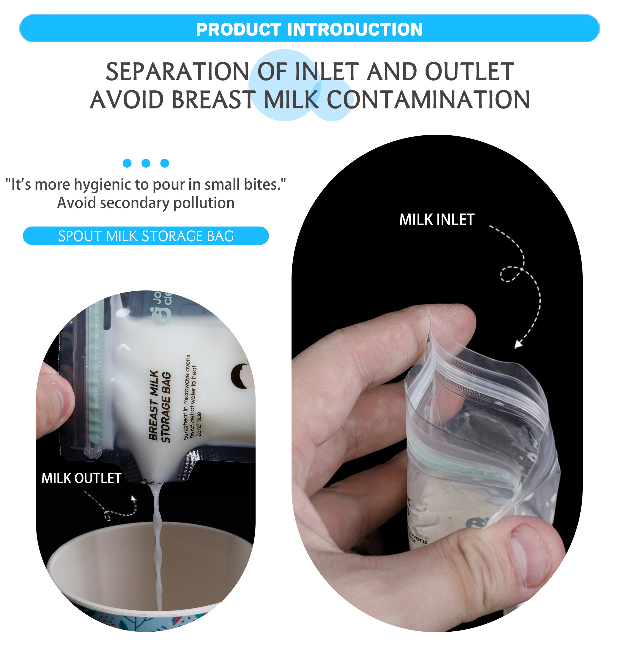 Custom Breastmilk Storage Bags Pouch Pre-Sterilizing
