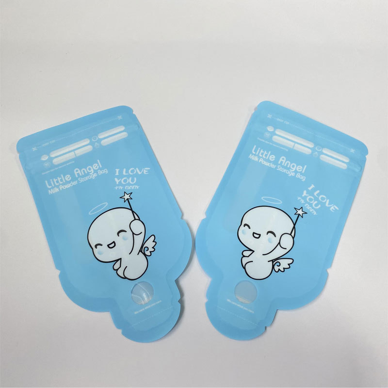 Baby Milk Powder Storage Bag BPA-Free Double Layer Plastic Compound Pouch with Date Marker