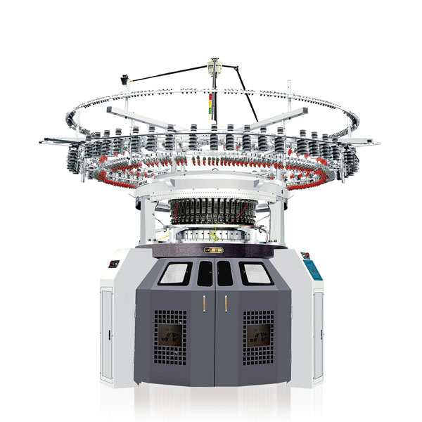 Máquina de tricô circular de descascador automático de cor dupla de jérsei