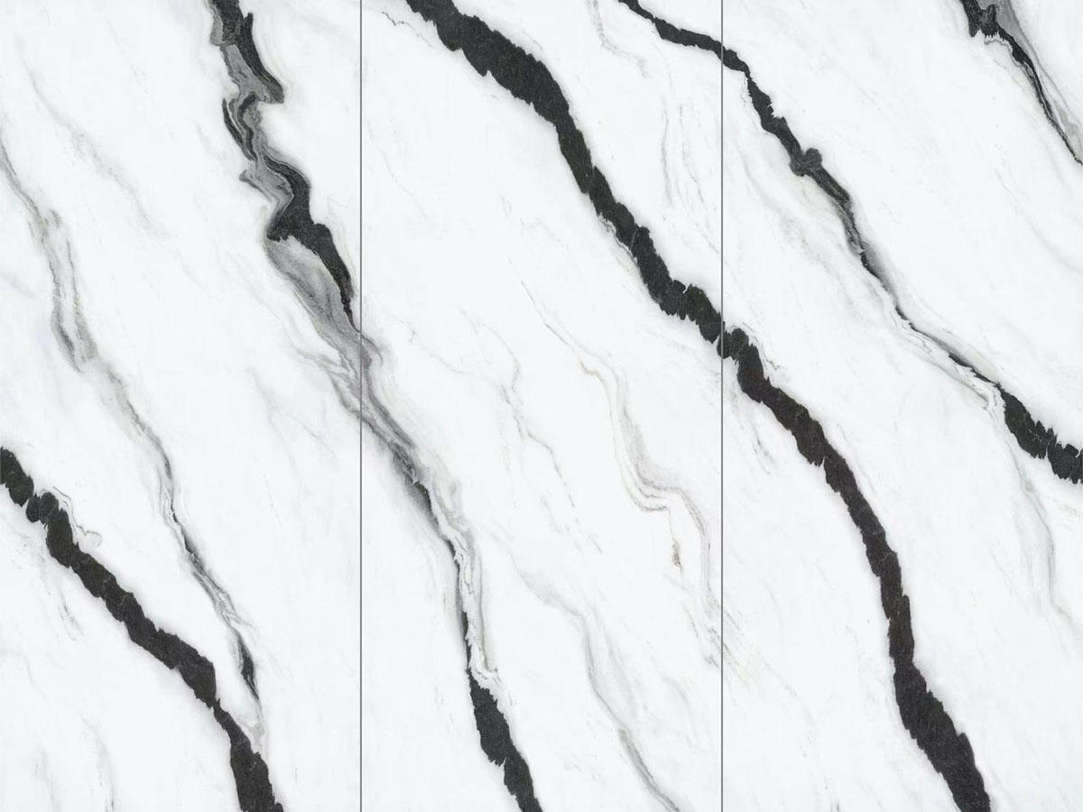 Polished Large Porcelain Panda Marble Effect Tiles