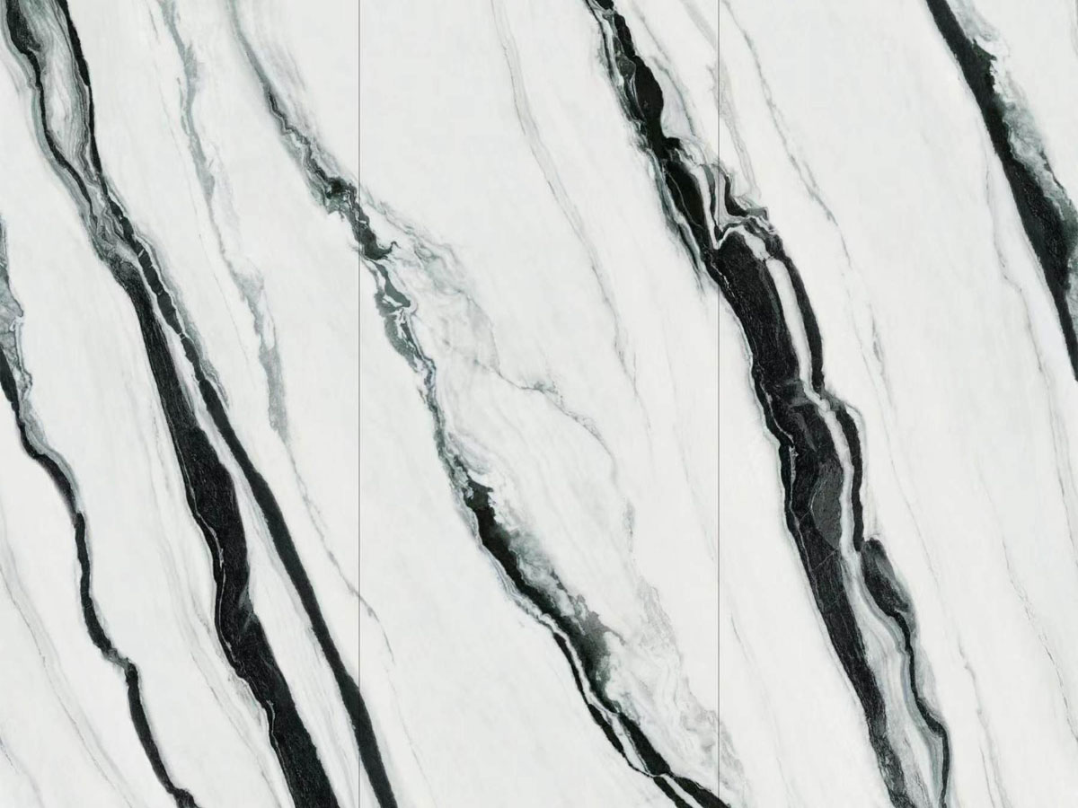 Polished Large Porcelain Panda Marble Effect Tiles